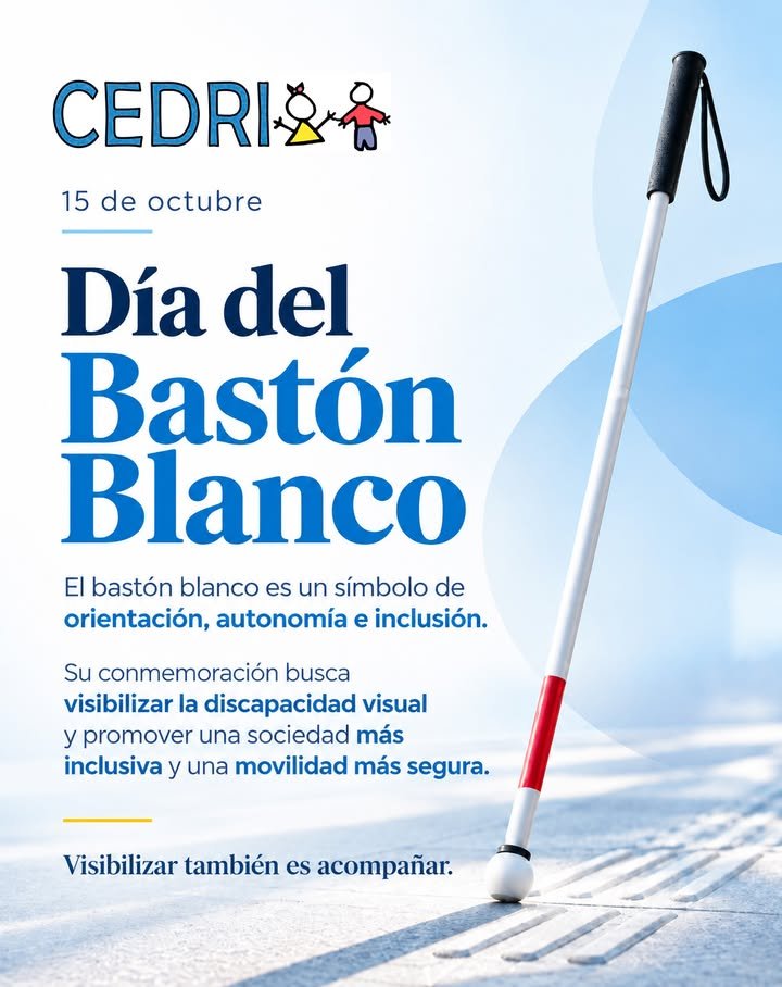 🦯 El bastón blanco no solo orienta: también representa autonomía, seguridad e inclusión. Cada 15…