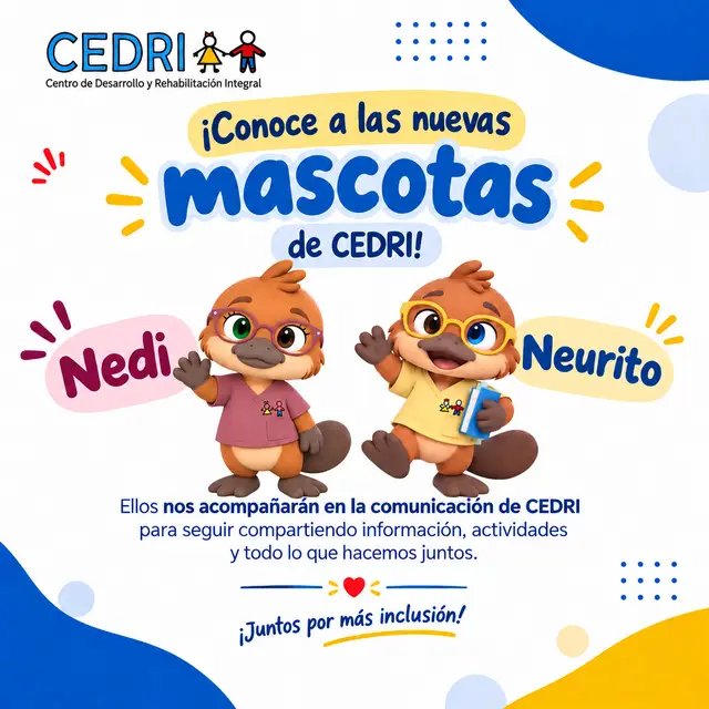 👀🦫 Tenemos nuevos integrantes en CEDRI… Ellos son Nedi y Neurito. 💗💛 A partir de…